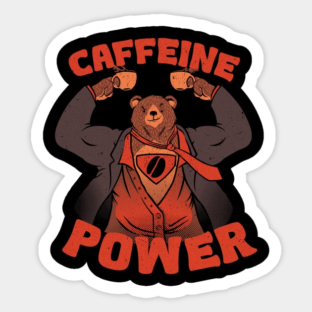 Bear Strong Caffeine Monday Sticker by Tobe_Fonseca